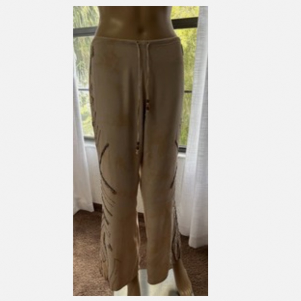 Chaser Tie Dye Beaded Embellished Pants Drawstring Size  NEW WITH TAGS